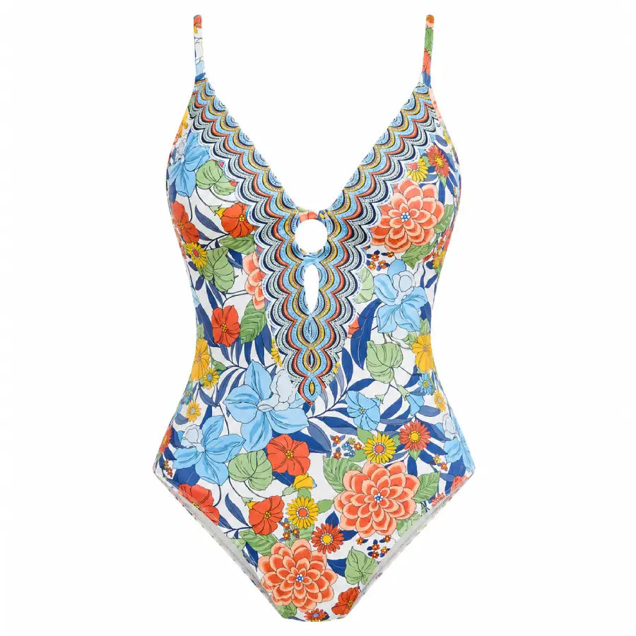 Boho Floral Slim & Sculpt One-Piece Swimsuit