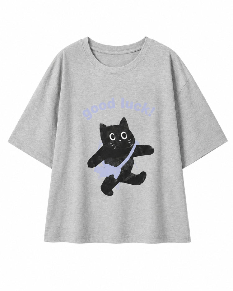 Lucky Cat French-Style Capri Pyjama Set