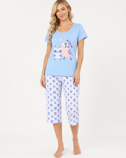 Lucky Owl French-Style Capri Pyjama Set