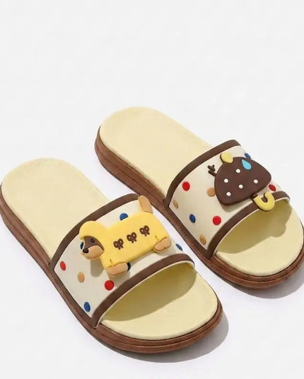 Polka Dot Rain & Pup Flip flop