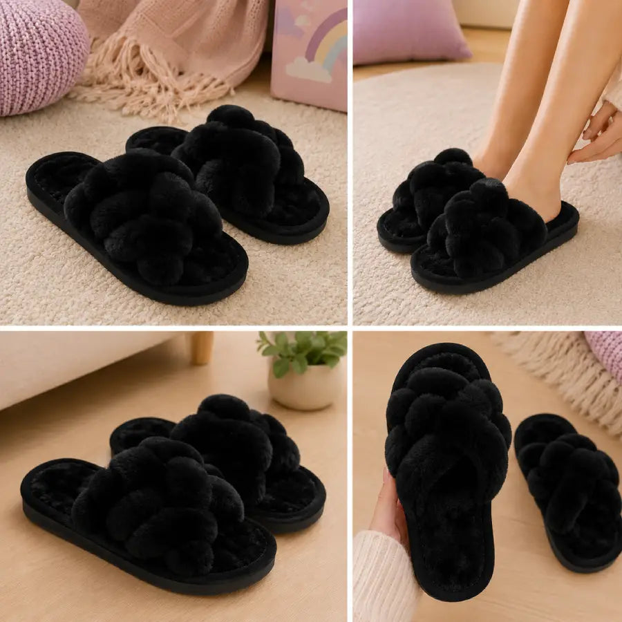 Plush Knot Slippers