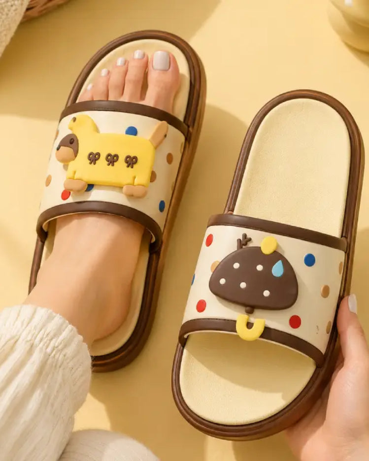 Polka Dot Rain & Pup Flip Flops