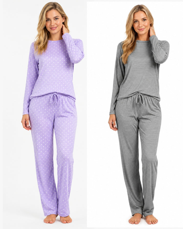 Lavender & Grey 2-Pack Pyjama Sets