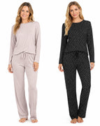 Noir & Blush 2-Pack Pyjama Sets / S