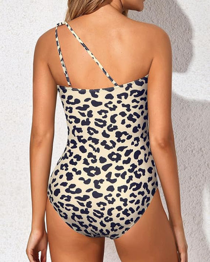 One-Shoulder Keyhole One Piece Swimsuit