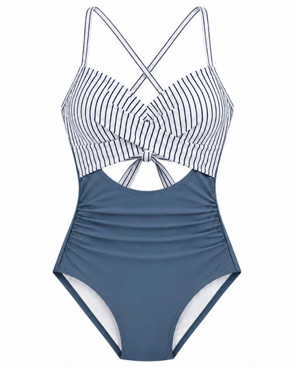 Wrap Tie-Back Tummy Control One Piece Swimsuit