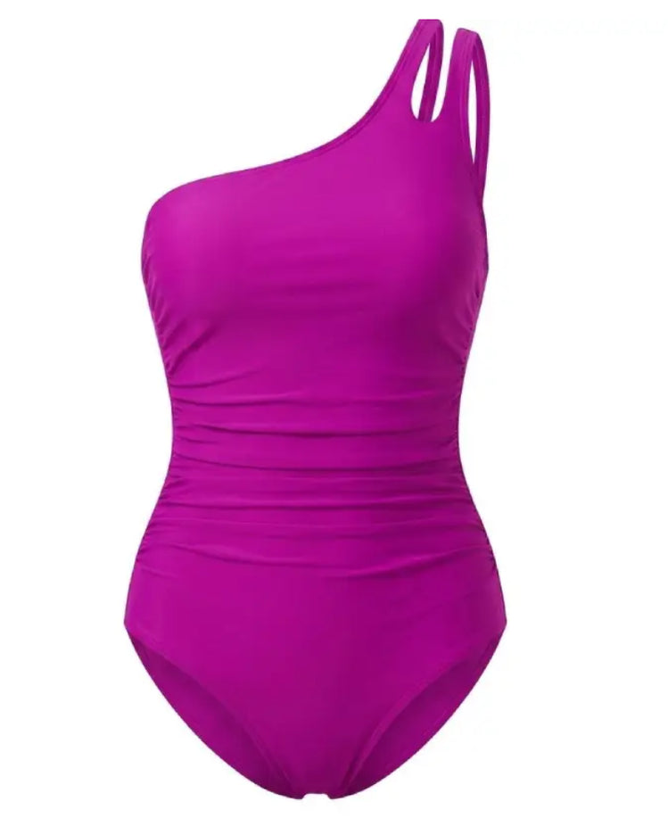 One-Shoulder Keyhole One Piece Swimsuit