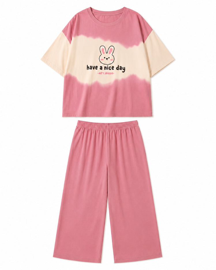 Bunny Day French-Style Capri Pyjama Set