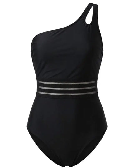 One-Shoulder Keyhole One Piece Swimsuit