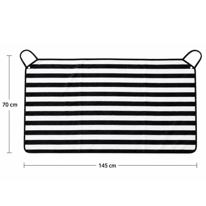 Black Striped Wearable Bath Towel Dress