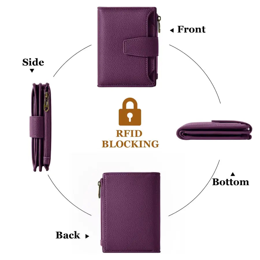 Purple Veloria Leather Wallet