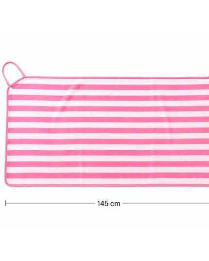 Pink Striped Wearable Bath Towel Dress