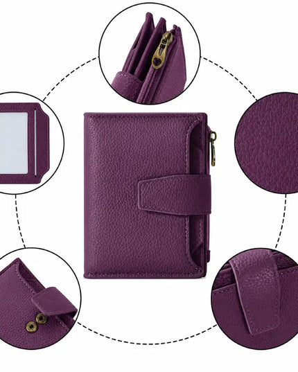 Purple Veloria Leather Wallet