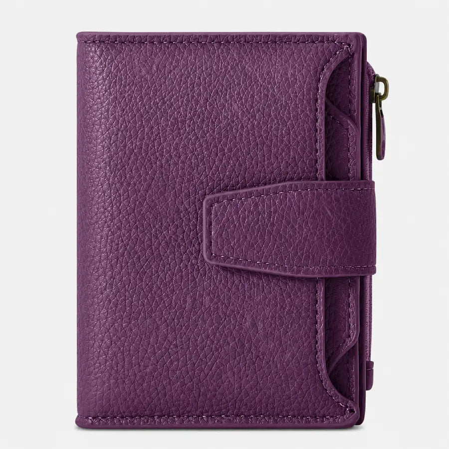 Purple Veloria Leather Wallet