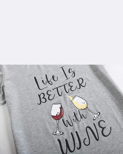 Wine Time French-Style Capri Pyjama Set