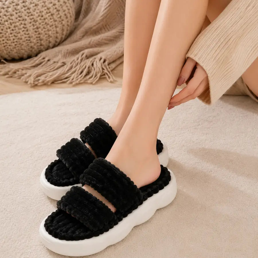 Ribbed Cozy Slippers