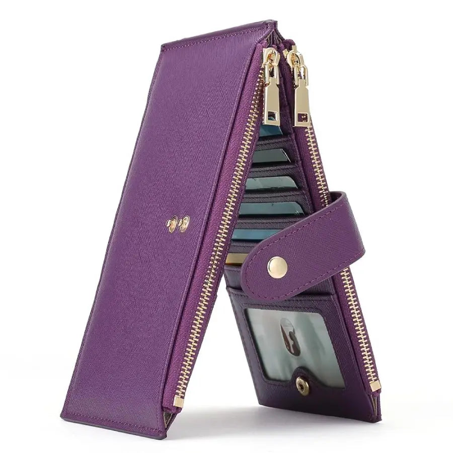 Purple Loop Leather Wallet
