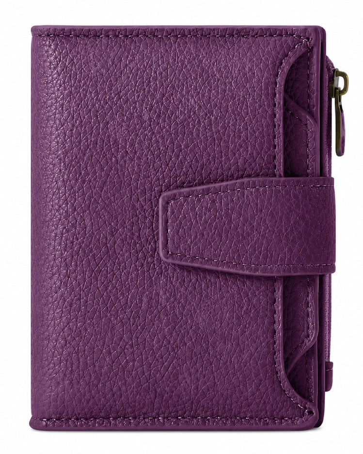 Purple Veloria Leather Wallet