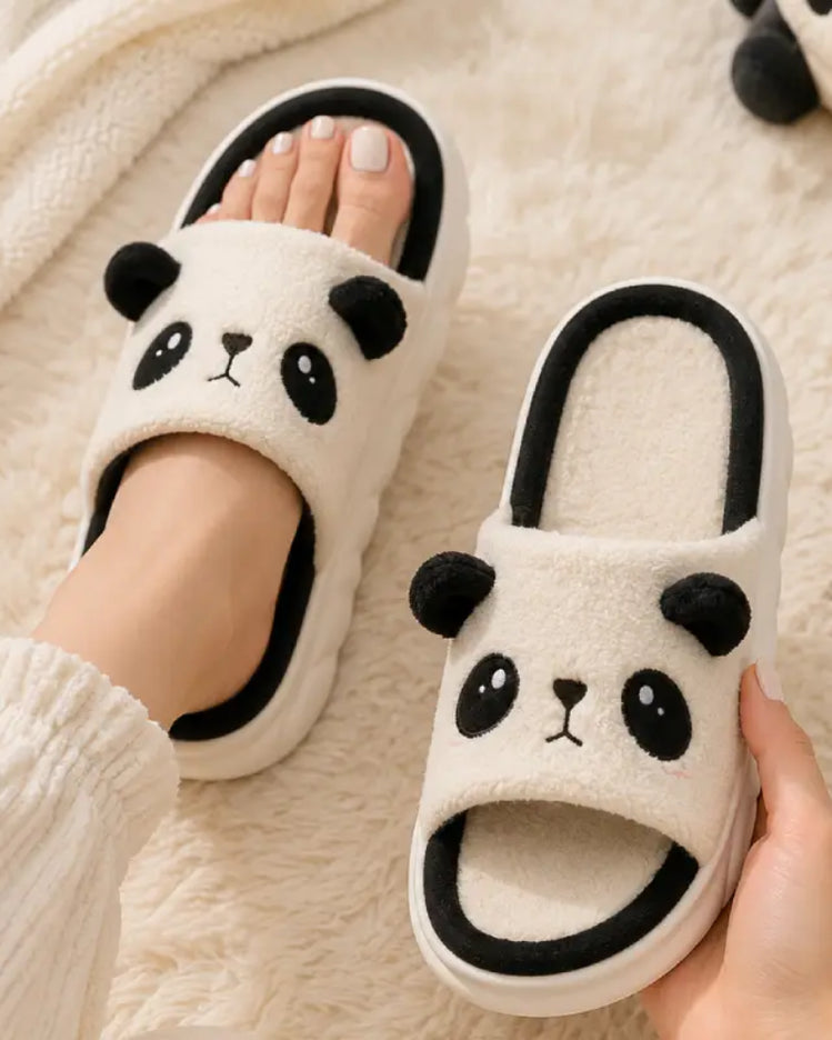 Panda Face Slippers