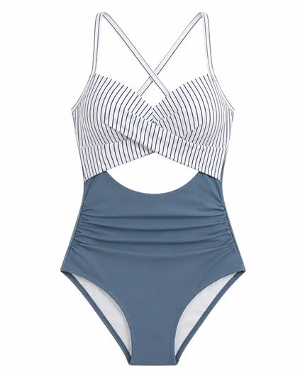 Wrap Tie-Back Tummy Control One Piece Swimsuit