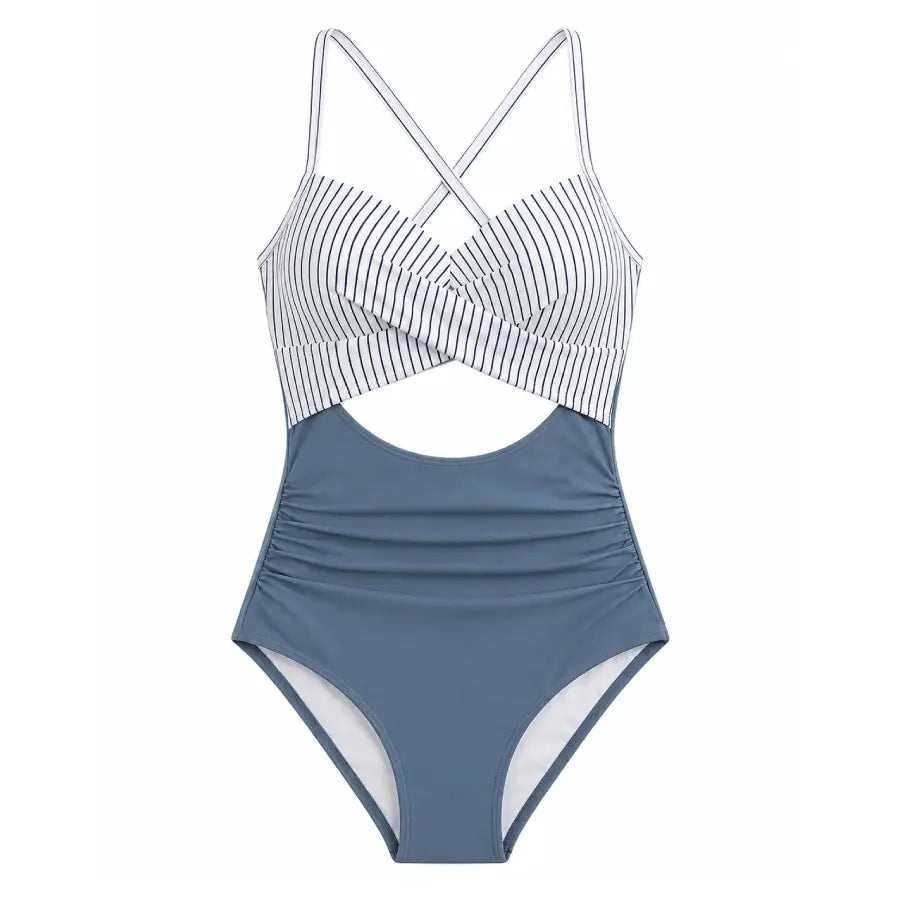 Wrap Tie-Back Tummy Control One Piece Swimsuit