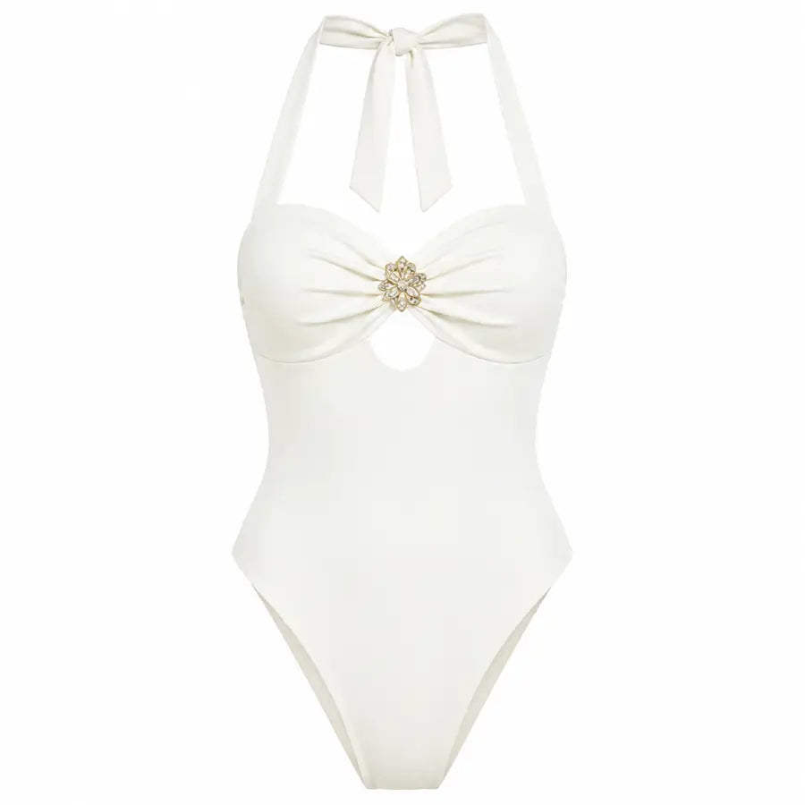 Worth It White One-Piece Swimsuit