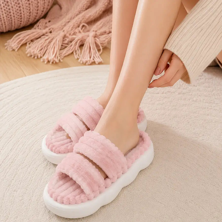 Ribbed Cozy Slippers