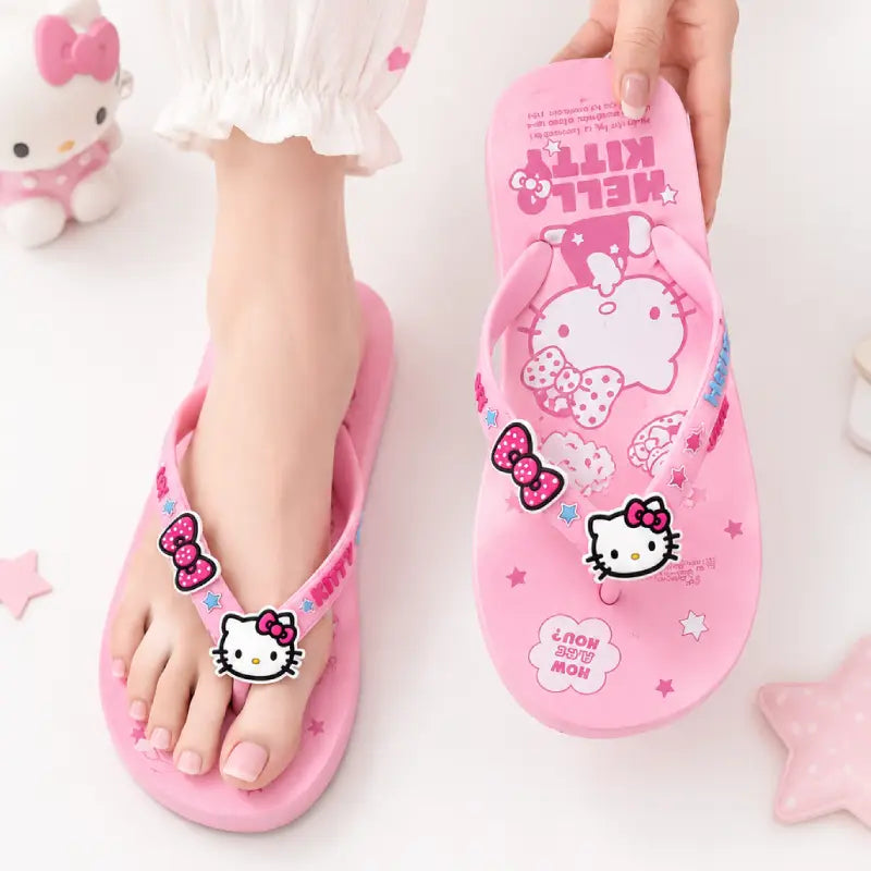 Hello Kitty Ribbon Flip flops