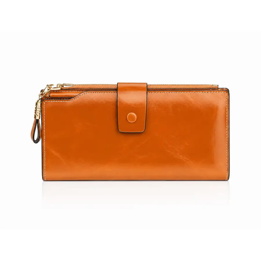 Waxed Brown Leather Wallet