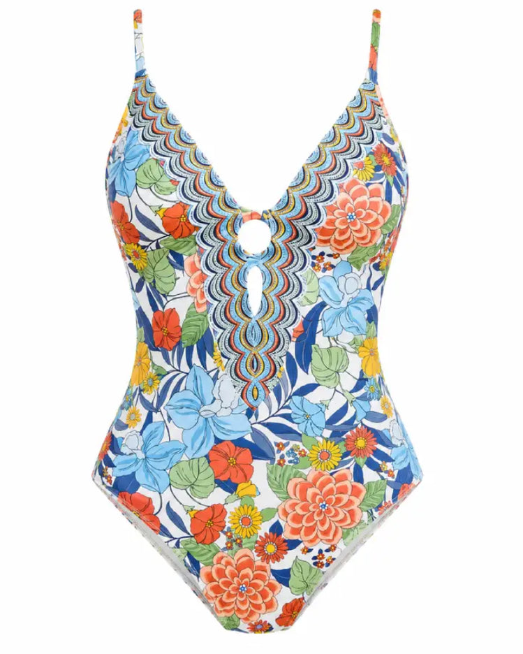 Boho Floral Slim & Sculpt One-Piece Swimsuit
