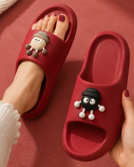 Sooty Red Flip Flops
