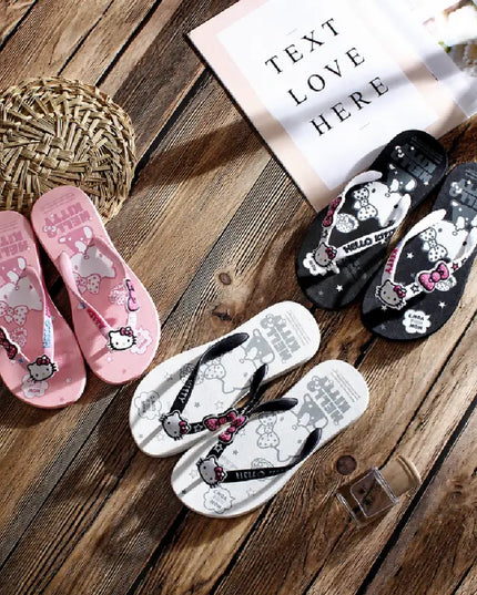 Hello Kitty Ribbon Flip Flops