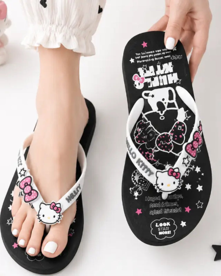 Hello Kitty Ribbon Flip Flops