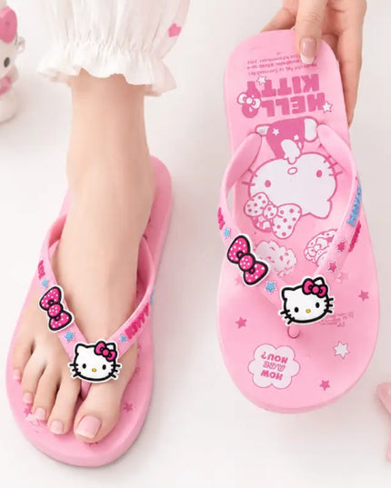 Hello Kitty Ribbon Flip Flops