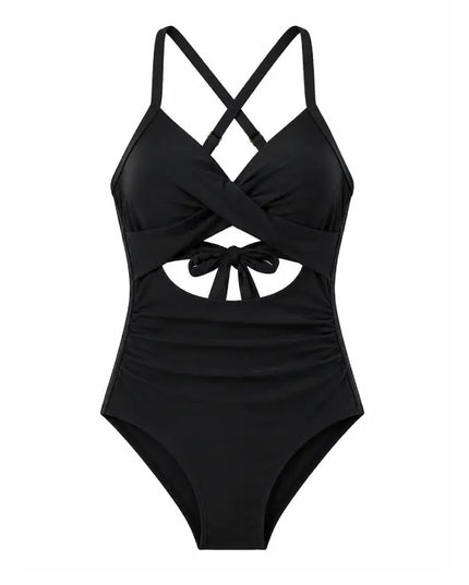 Wrap Tie-Back Tummy Control One Piece Swimsuit