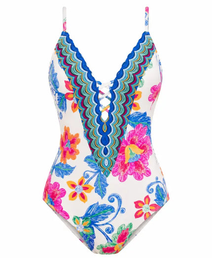 Boho Floral Slim & Sculpt One-Piece Swimsuit