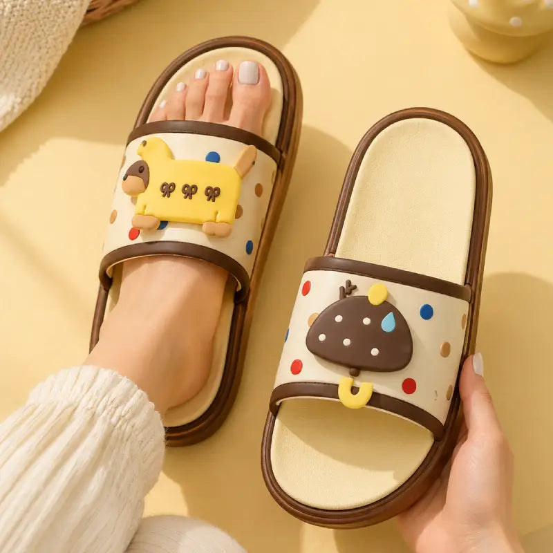 Polka Dot Rain & Pup Flip flop
