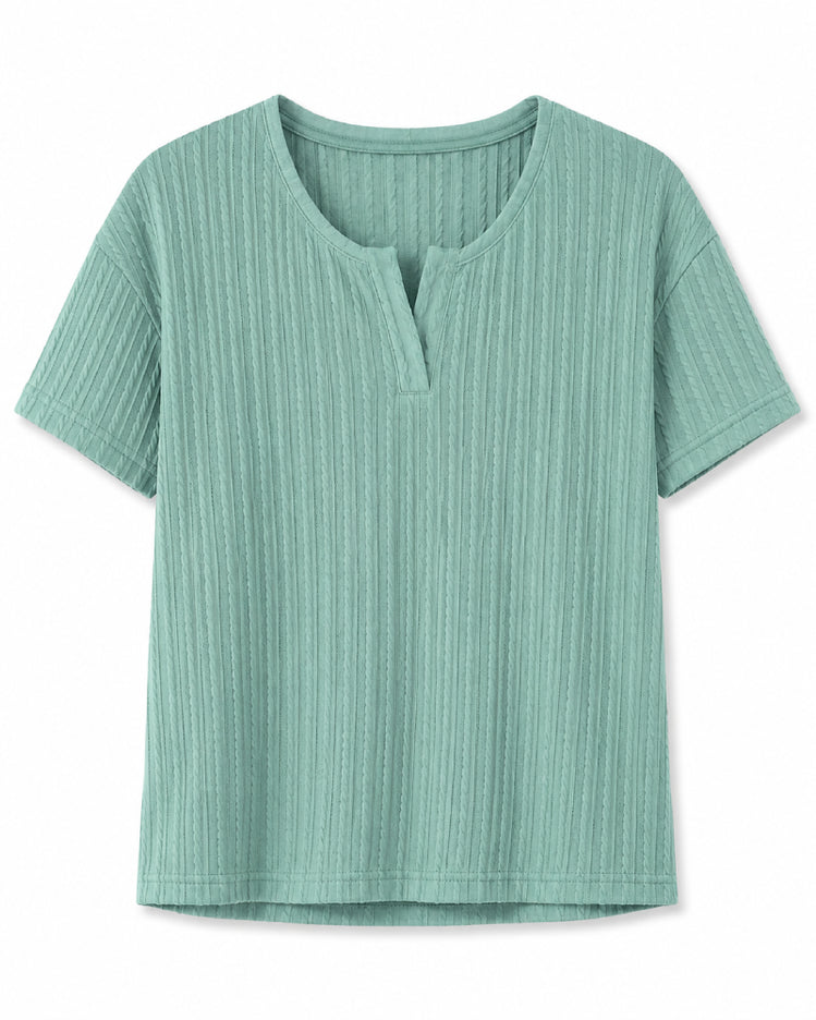 Sage Green Ribbed Short Pyjama Set