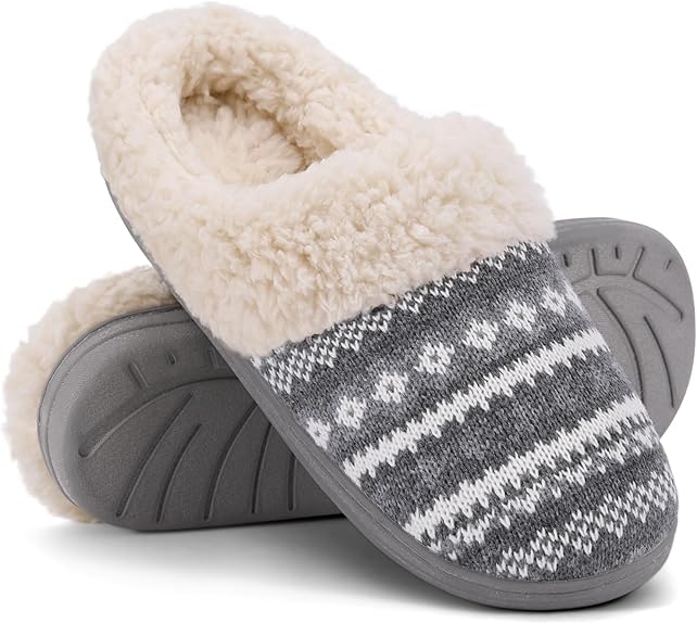 Comfy Wool Slippers  – Boho Grey