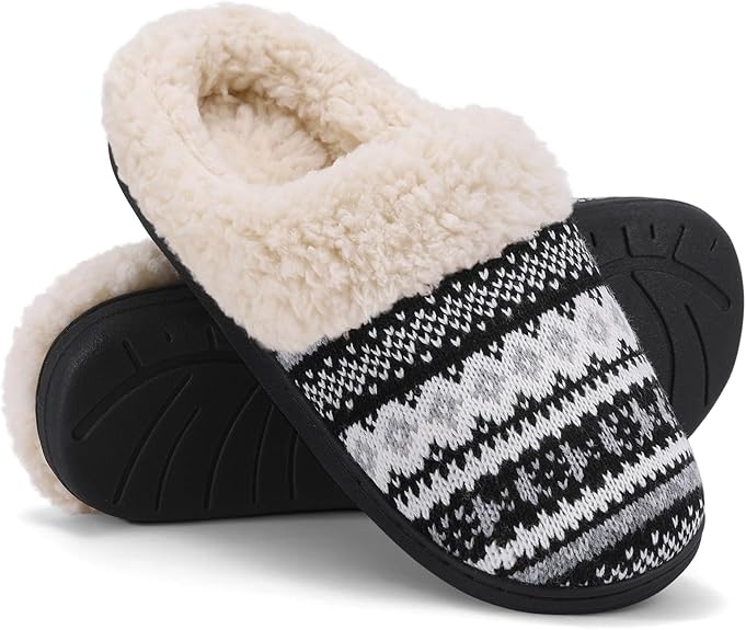 Comfy Wool Slippers  – Boho Black