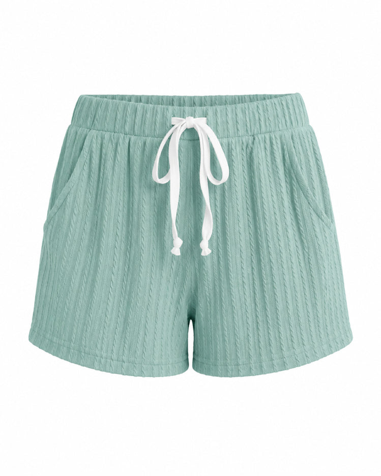 Sage Green Ribbed Short Pyjama Set