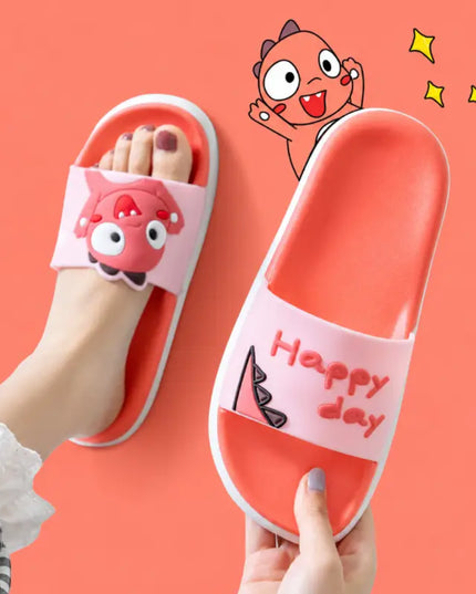 Peachy Dino Flip Flops
