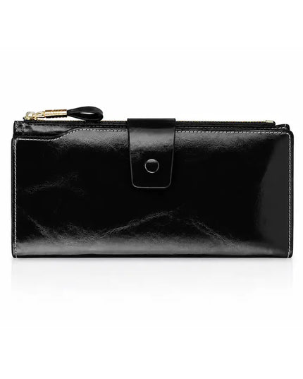 Waxed Black Leather Wallet