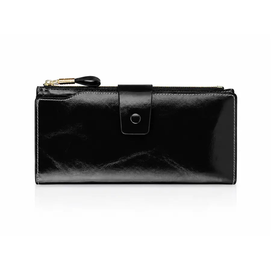 Waxed Black Leather Wallet