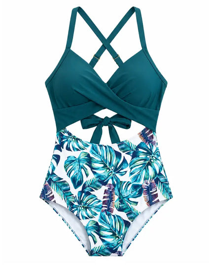 Wrap Tie-Back Tummy Control One Piece Swimsuit