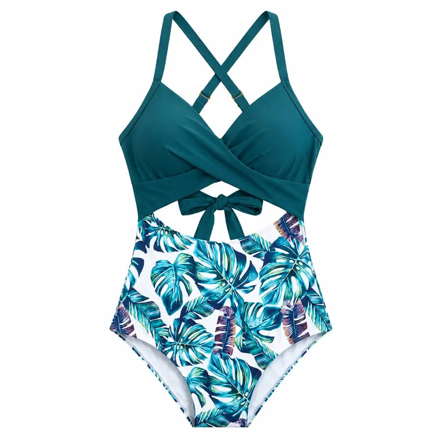 Wrap Tie-Back Tummy Control One Piece Swimsuit