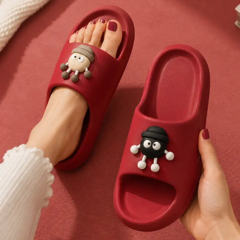 Sooty Red Flip flops
