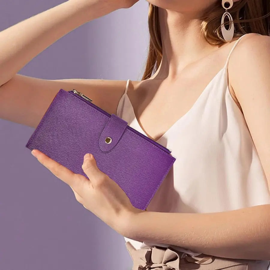 Purple Loop Leather Wallet