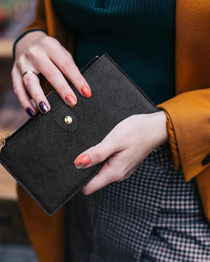 Black Loop Leather Wallet