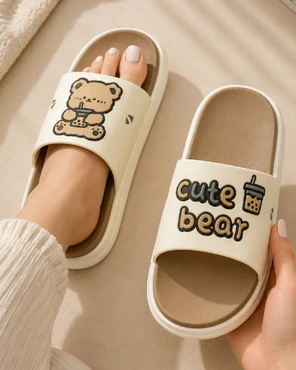 Cute bear Flip flops
